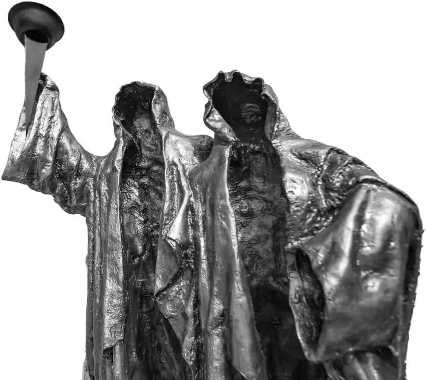 The shepherds monument, black and white